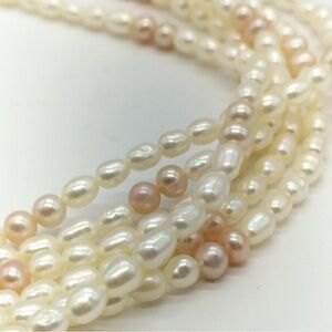 Pearl Necklace Multi-strands Necklace Silver